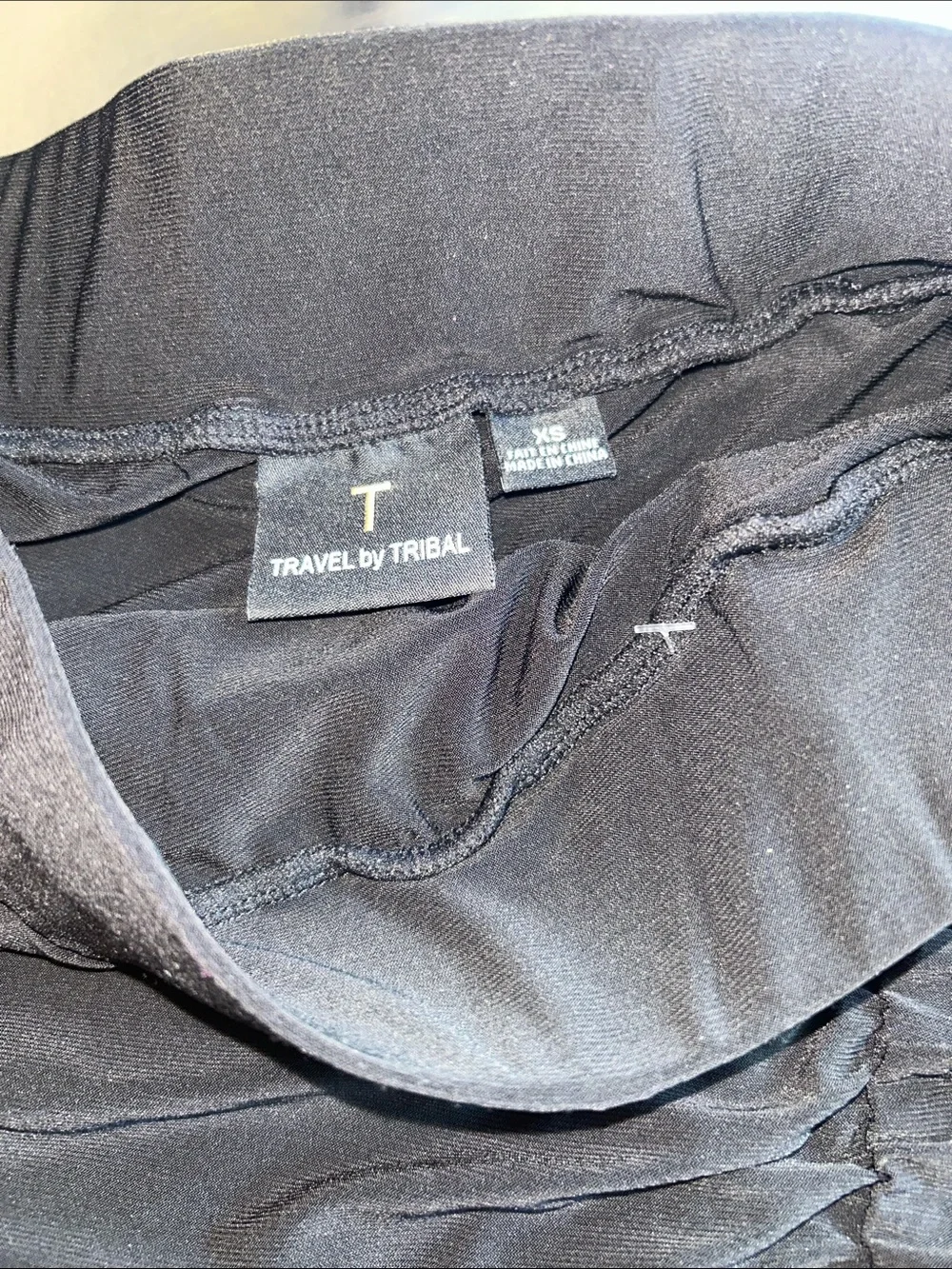 Travel by Tribal Ruched Black Women’s Skirt- Size XS